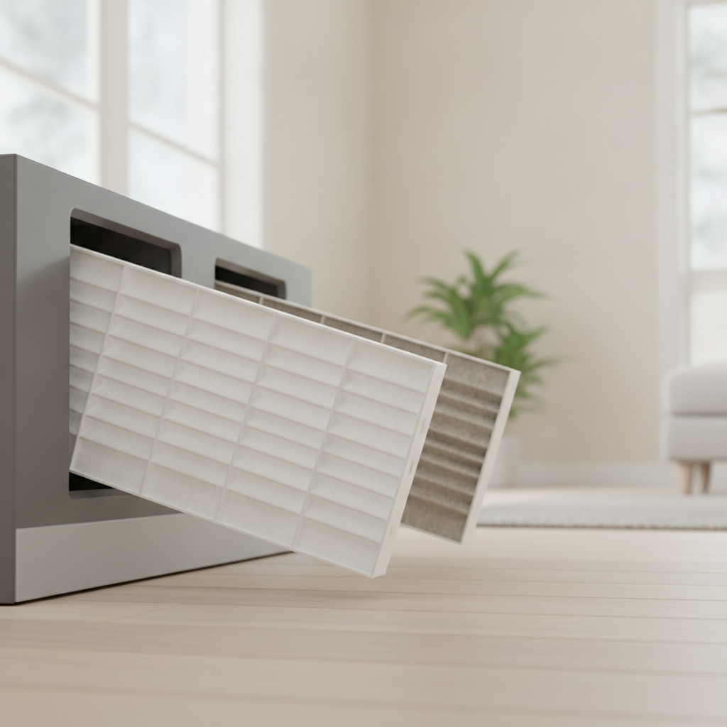 ac filter replacement
 - no faces and text